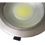 Downlight LED Redondo Gris Plata COB 25W, corte 195mm